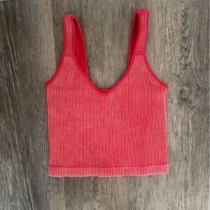 Bella Seamless ribbed crop tank top
